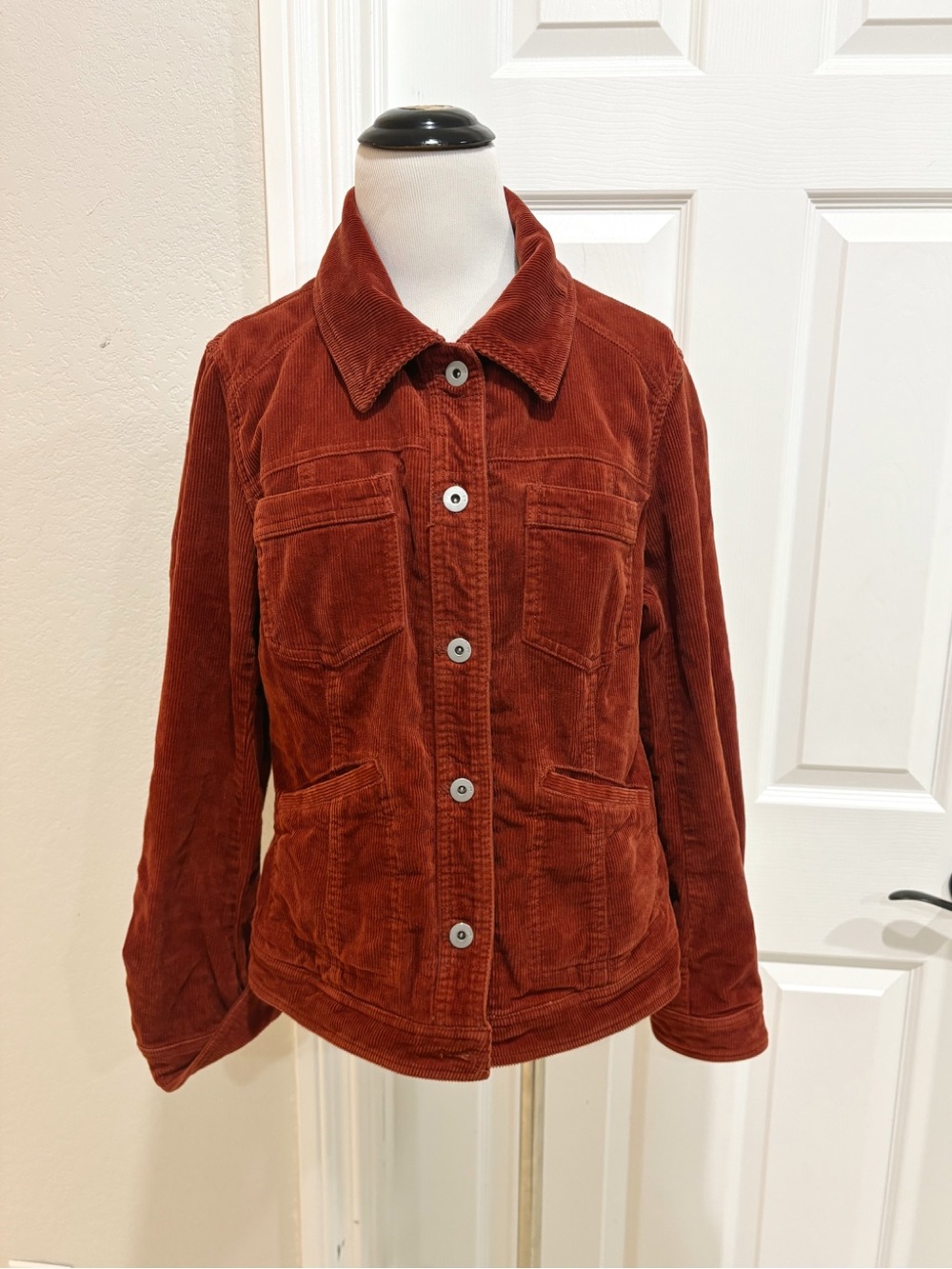Anthropologie PILCRO Corduroy Rust Brown Burgundy Corduroy Jacket Small